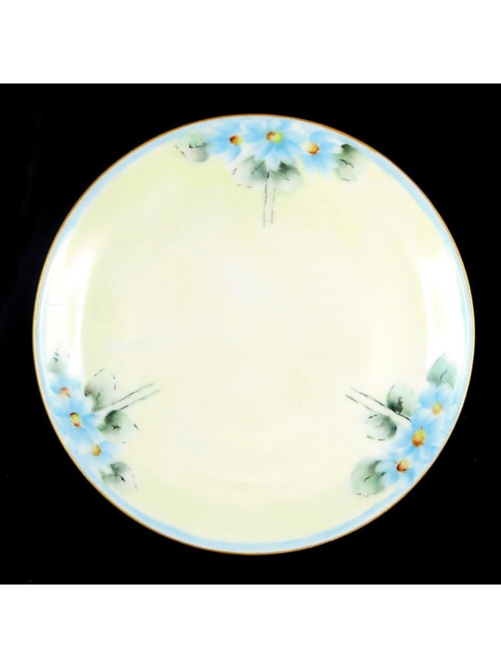 C. Hutschenreuther UNO Favorite Bavaria Art Deco Blue Daisies Dessert Plate